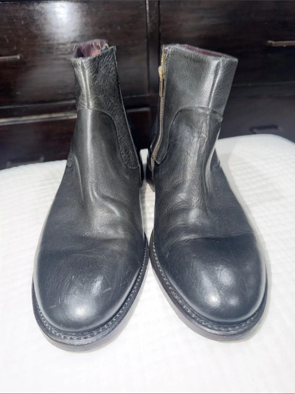 Johnston & Murphy Black Leather Chukka Zip Boots